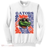 Gators Floral Retro Back To School Spirit Squad Sweatshirt thumb 0