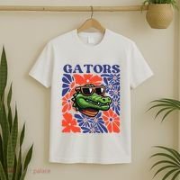 Gators Floral Retro Back To School Spirit Squad T-Shirt thumb 2