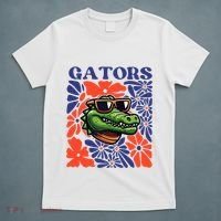 Gators Floral Retro Back To School Spirit Squad T-Shirt thumb 5