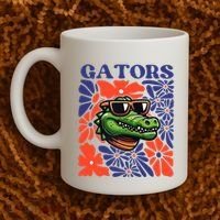 Gators Floral Retro Back To School Spirit Squad Coffee Mug thumb 2