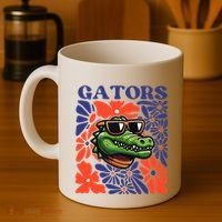 Gators Floral Retro Back To School Spirit Squad Coffee Mug thumb 4