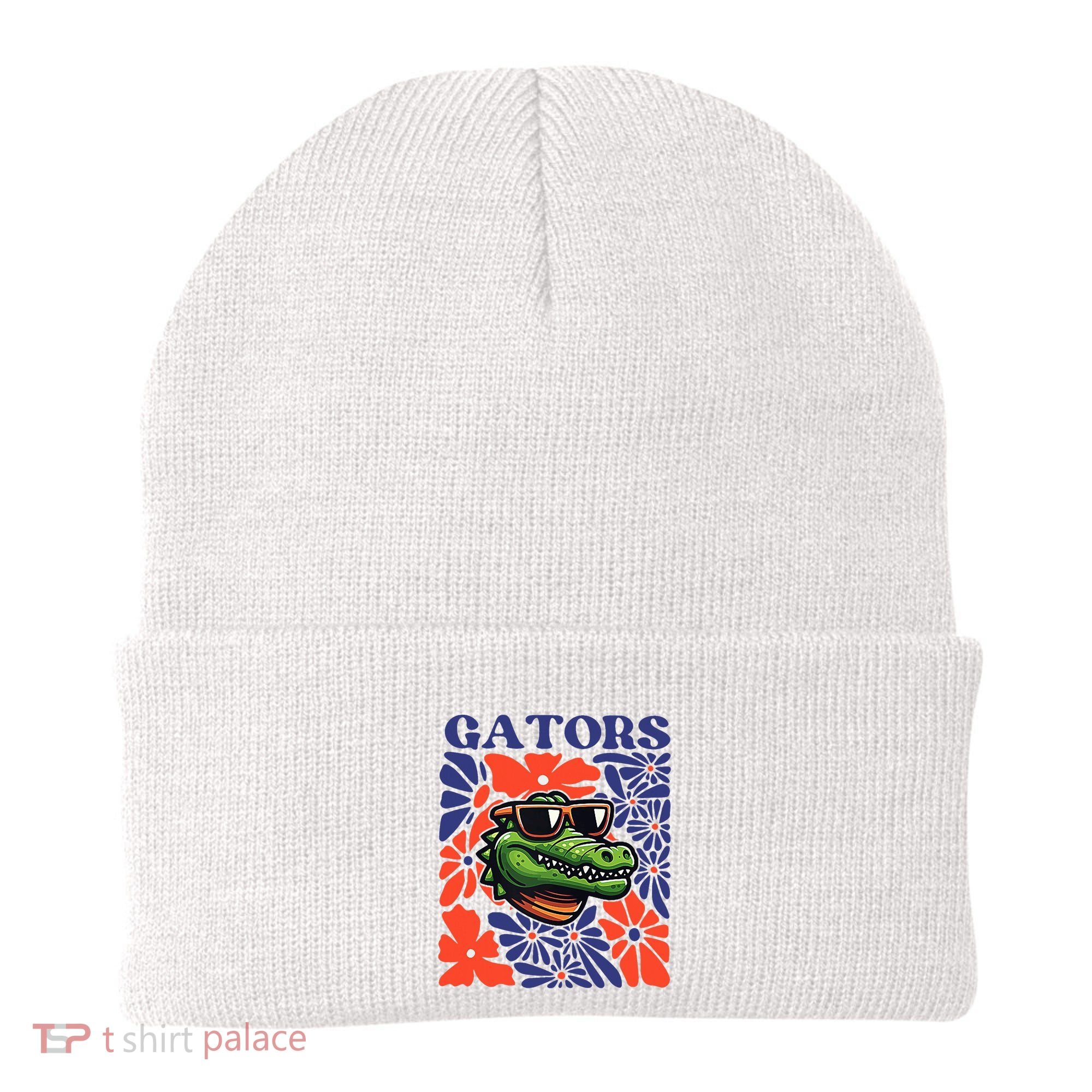Gators Floral Retro Back To School Spirit Squad Beanie