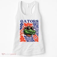 Gators Floral Retro Back To School Spirit Squad Women's Tank Top thumb 0