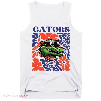 Gators Floral Retro Back To School Spirit Squad Tank Top