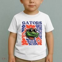 Gators Floral Retro Back To School Spirit Squad Toddler T-Shirt thumb 2