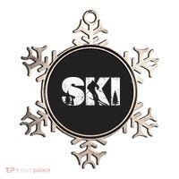 Gifts For Skiers Men Women Snow Skiing Alpine Downhill Ski TShirt Ornament thumb 0