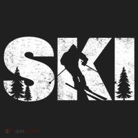 Gifts For Skiers Men Women Snow Skiing Alpine Downhill Ski TShirt Hat thumb 2