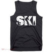 Gifts For Skiers Men Women Snow Skiing Alpine Downhill Ski TShirt Tank Top thumb 0