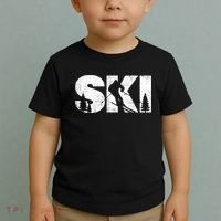 Gifts For Skiers Men Women Snow Skiing Alpine Downhill Ski TShirt Toddler T-Shirt thumb 2