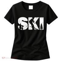 Gifts For Skiers Men Women Snow Skiing Alpine Downhill Ski TShirt Women's T-Shirt thumb 0