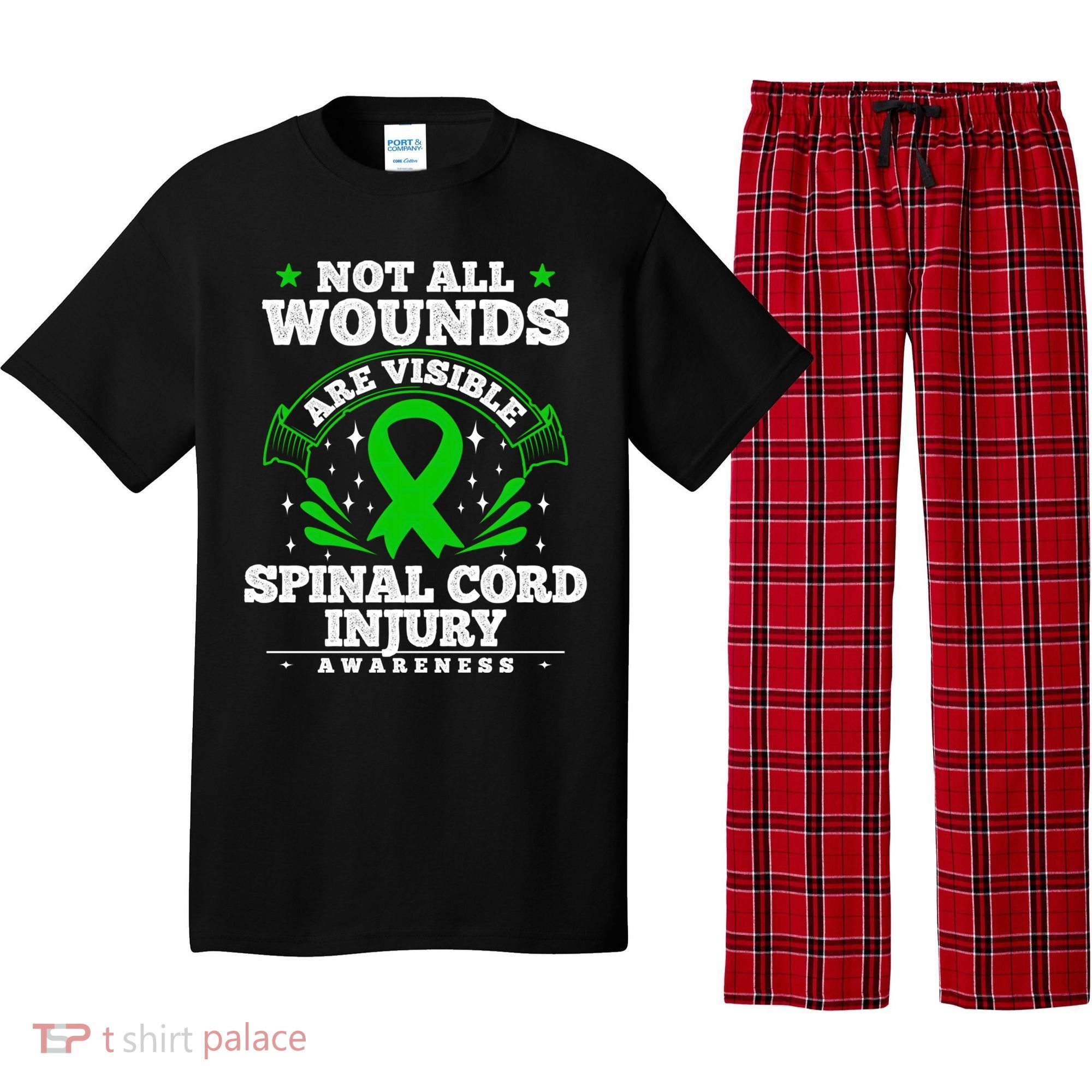 Gift For Spinal Cord Injury Patients Cool Gift Sci Awareness Ribbon Gift Pajama Set