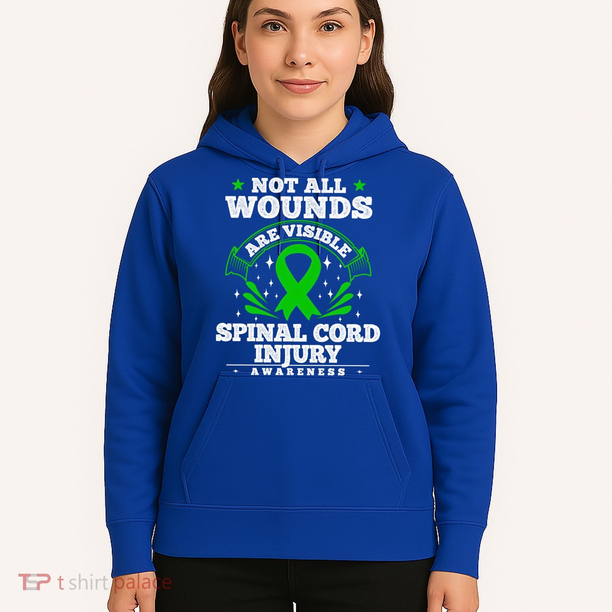Gift For Spinal Cord Injury Patients Cool Gift Sci Awareness Ribbon Gift Hoodie