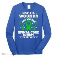 Gift For Spinal Cord Injury Patients Cool Gift Sci Awareness Ribbon Gift Long Sleeve Shirt thumb 0