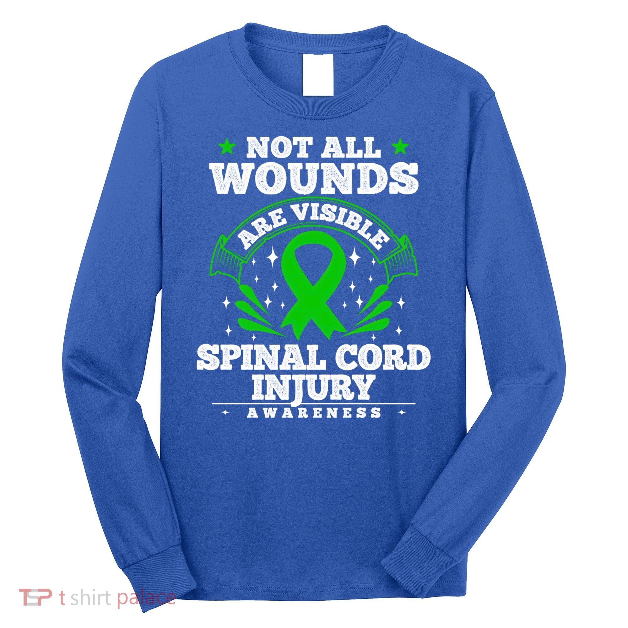 Gift For Spinal Cord Injury Patients Cool Gift Sci Awareness Ribbon Gift Long Sleeve Shirt