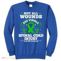Gift For Spinal Cord Injury Patients Cool Gift Sci Awareness Ribbon Gift Sweatshirt thumb 0