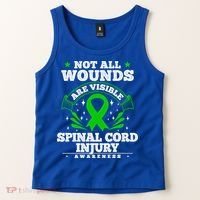 Gift For Spinal Cord Injury Patients Cool Gift Sci Awareness Ribbon Gift Tank Top thumb 2