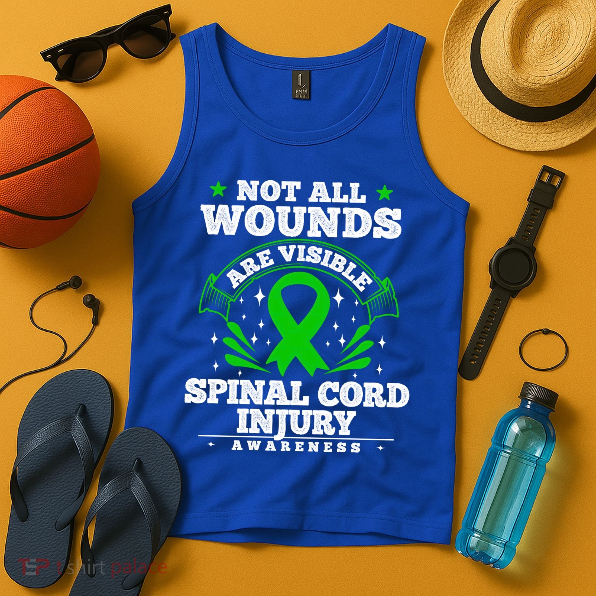 Gift For Spinal Cord Injury Patients Cool Gift Sci Awareness Ribbon Gift Tank Top