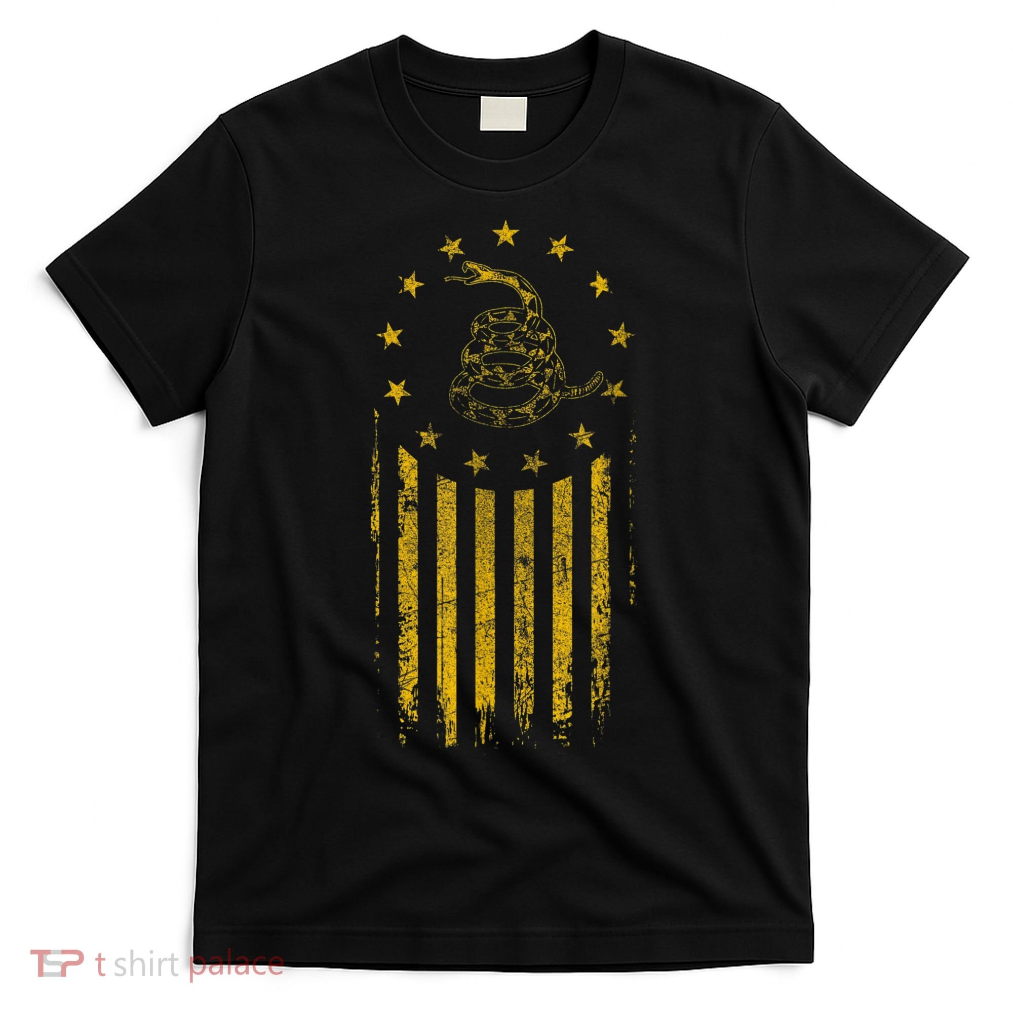 Gadsden Flag Snake Betsy Ross Flag 13 Colonies Vintage T-Shirt