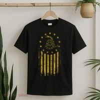 Gadsden Flag Snake Betsy Ross Flag 13 Colonies Vintage T-Shirt thumb 2