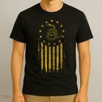 Gadsden Flag Snake Betsy Ross Flag 13 Colonies Vintage T-Shirt thumb 3