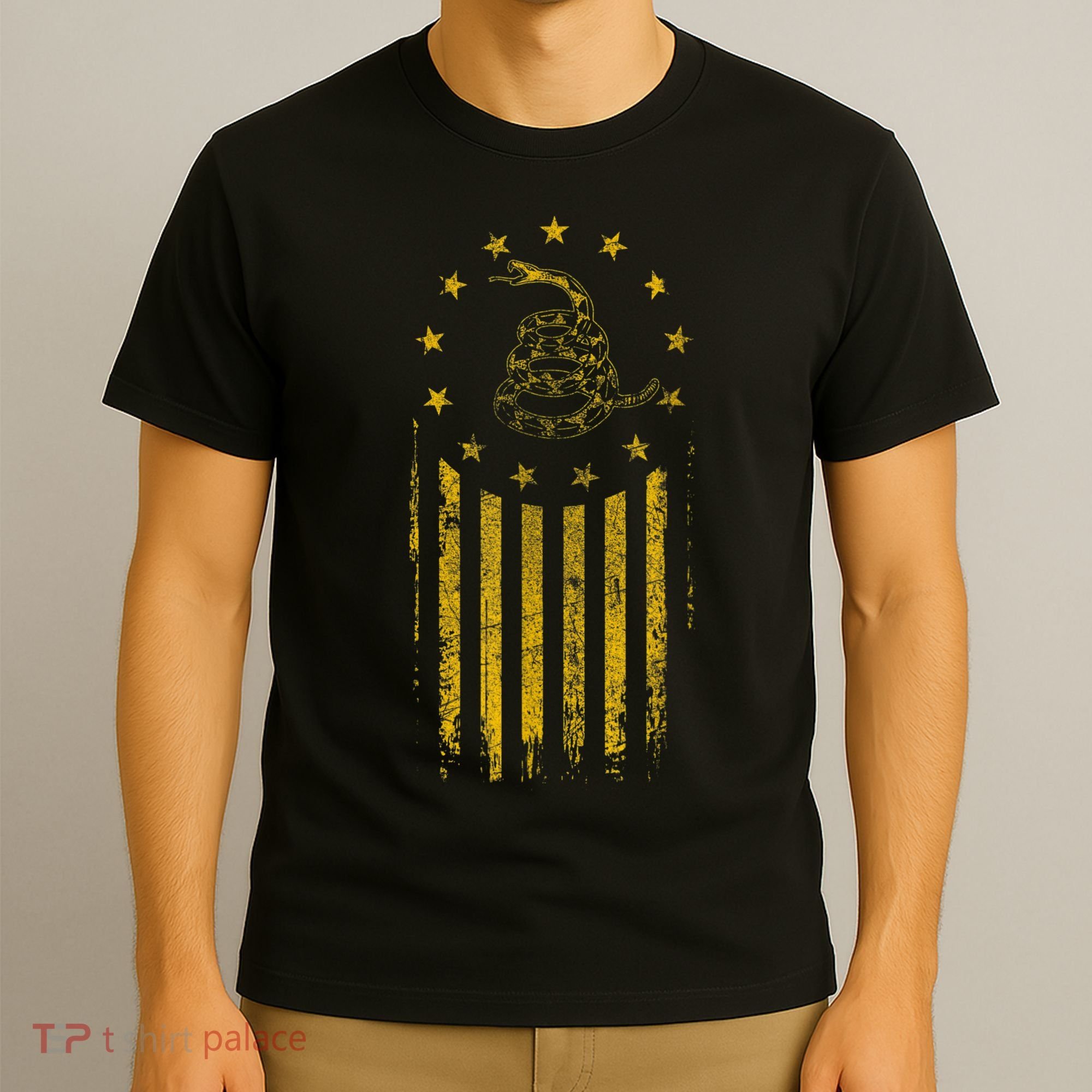 Gadsden Flag Snake Betsy Ross Flag 13 Colonies Vintage T-Shirt