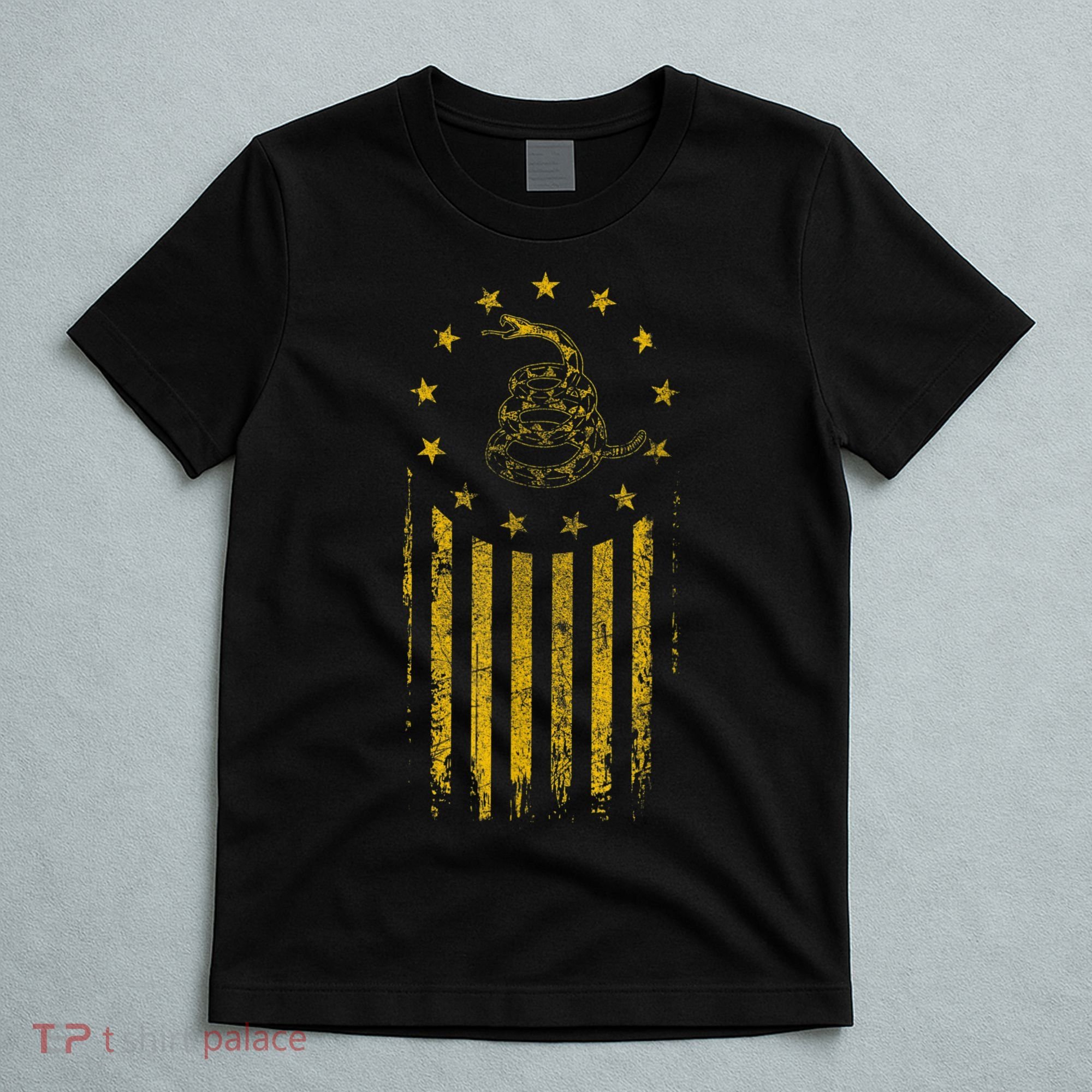 Gadsden Flag Snake Betsy Ross Flag 13 Colonies Vintage T-Shirt