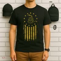 Gadsden Flag Snake Betsy Ross Flag 13 Colonies Vintage T-Shirt thumb 6