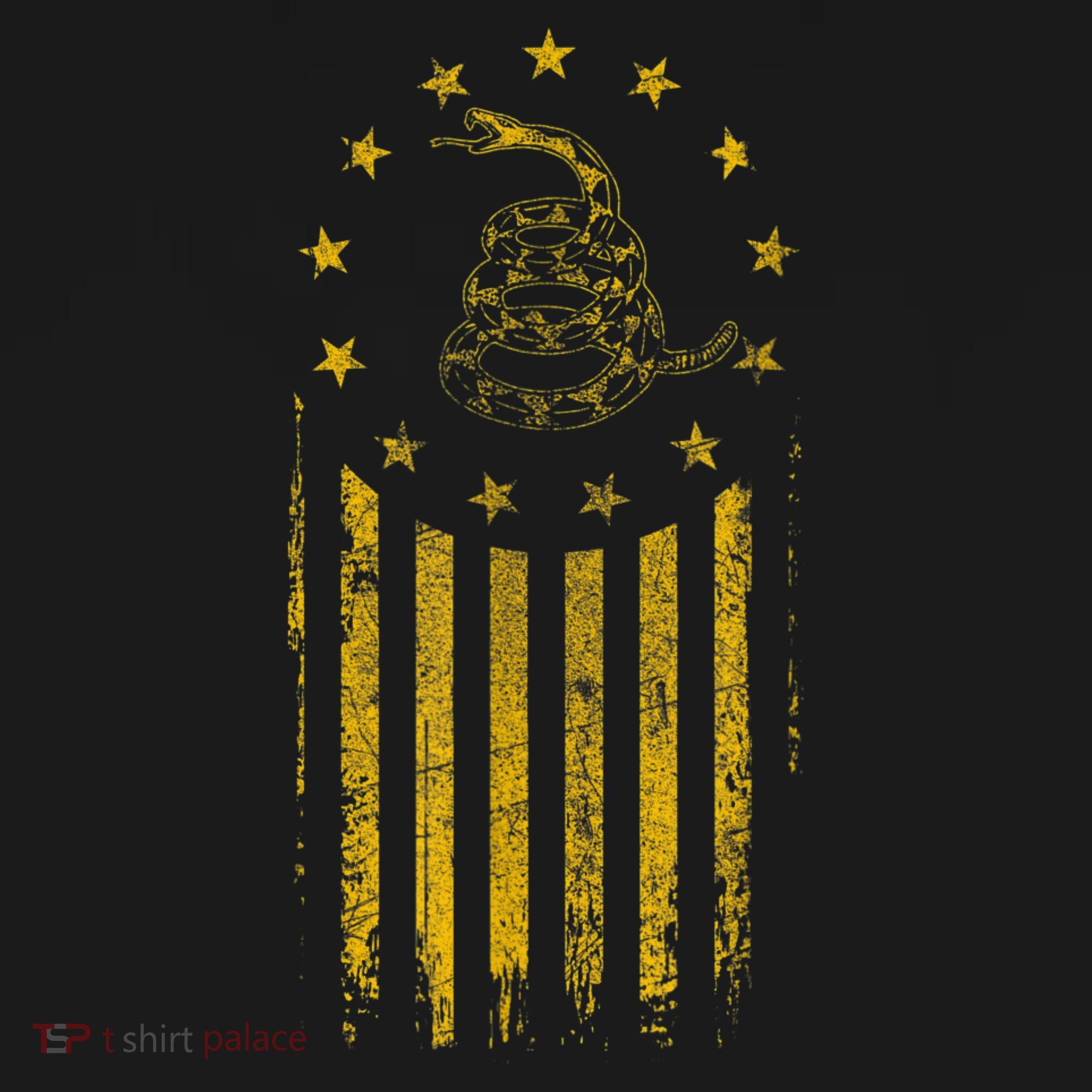 Gadsden Flag Snake Betsy Ross Flag 13 Colonies Vintage T-Shirt