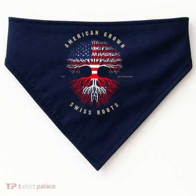 Gift For Swiss With Roots From Switzerland USA-Made Doggie Bandana
