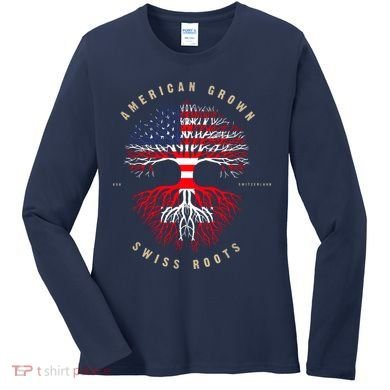 Gift For Swiss With Roots From Switzerland Women's Long Sleeve Shirt