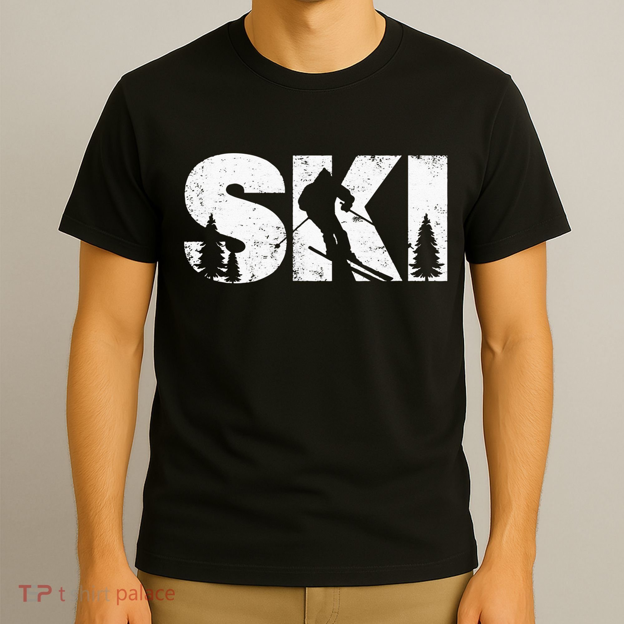 Gifts For Skiers Men Women Snow Skiing Alpine Downhill Ski T-Shirt