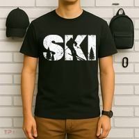 Gifts For Skiers Men Women Snow Skiing Alpine Downhill Ski T-Shirt thumb 6