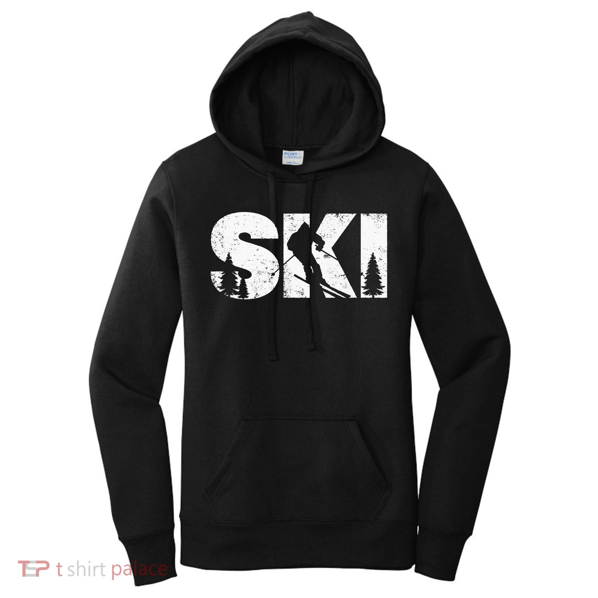 Gifts For Skiers Men Women Snow Skiing Alpine Downhill Ski Women's Hoodie