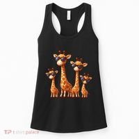 Giraffe Family Sunglasses Safari Zoo Lover Cartoon Giraffes Women's Tank Top thumb 0