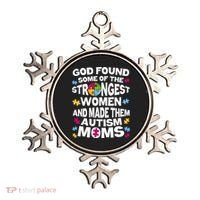 God Found Strongest Women And Make Them Autism Moms Ornament thumb 0