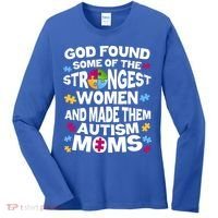 God Found Strongest Women And Make Them Autism Moms Women's Long Sleeve Shirt thumb 0