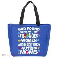 God Found Strongest Women And Make Them Autism Moms Tote Bag thumb 0