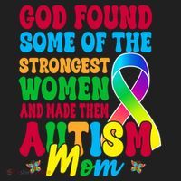 God Found Some Of The Strongest Women Autism Mom Beanie thumb 2