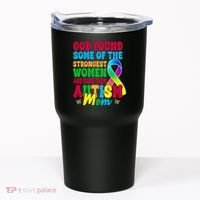 God Found Some Of The Strongest Women Autism Mom Tumbler thumb 0