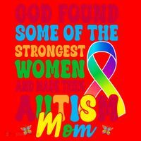 God Found Some Of The Strongest Women Autism Mom Santa Hat thumb 1