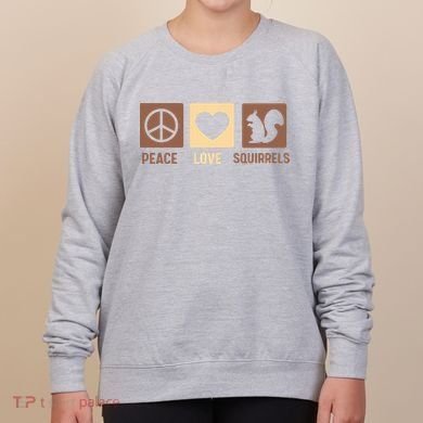 Gift For Squirrel Lovers Cute Gift Peace Love Squirrels Gift Women's Sweatshirt
