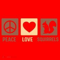 Gift For Squirrel Lovers Cute Gift Peace Love Squirrels Gift Santa Hat thumb 1