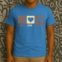 Gift For Squirrel Lovers Cute Gift Peace Love Squirrels Gift T-Shirt thumb 3