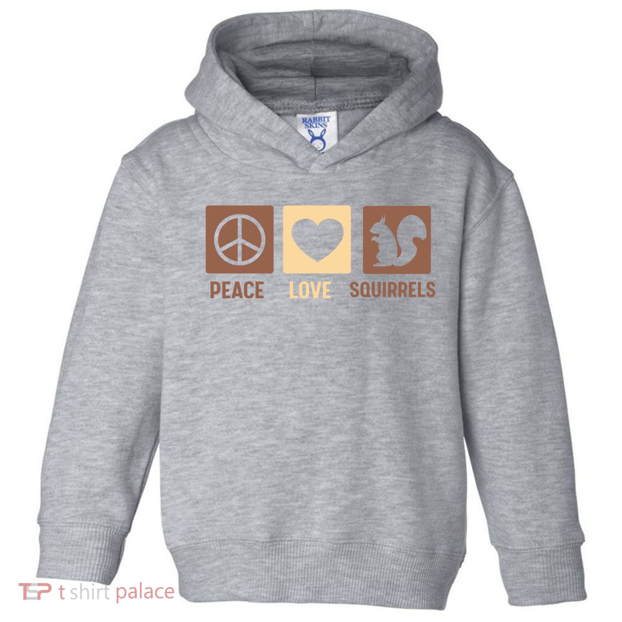 Gift For Squirrel Lovers Cute Gift Peace Love Squirrels Gift Toddler Hoodie
