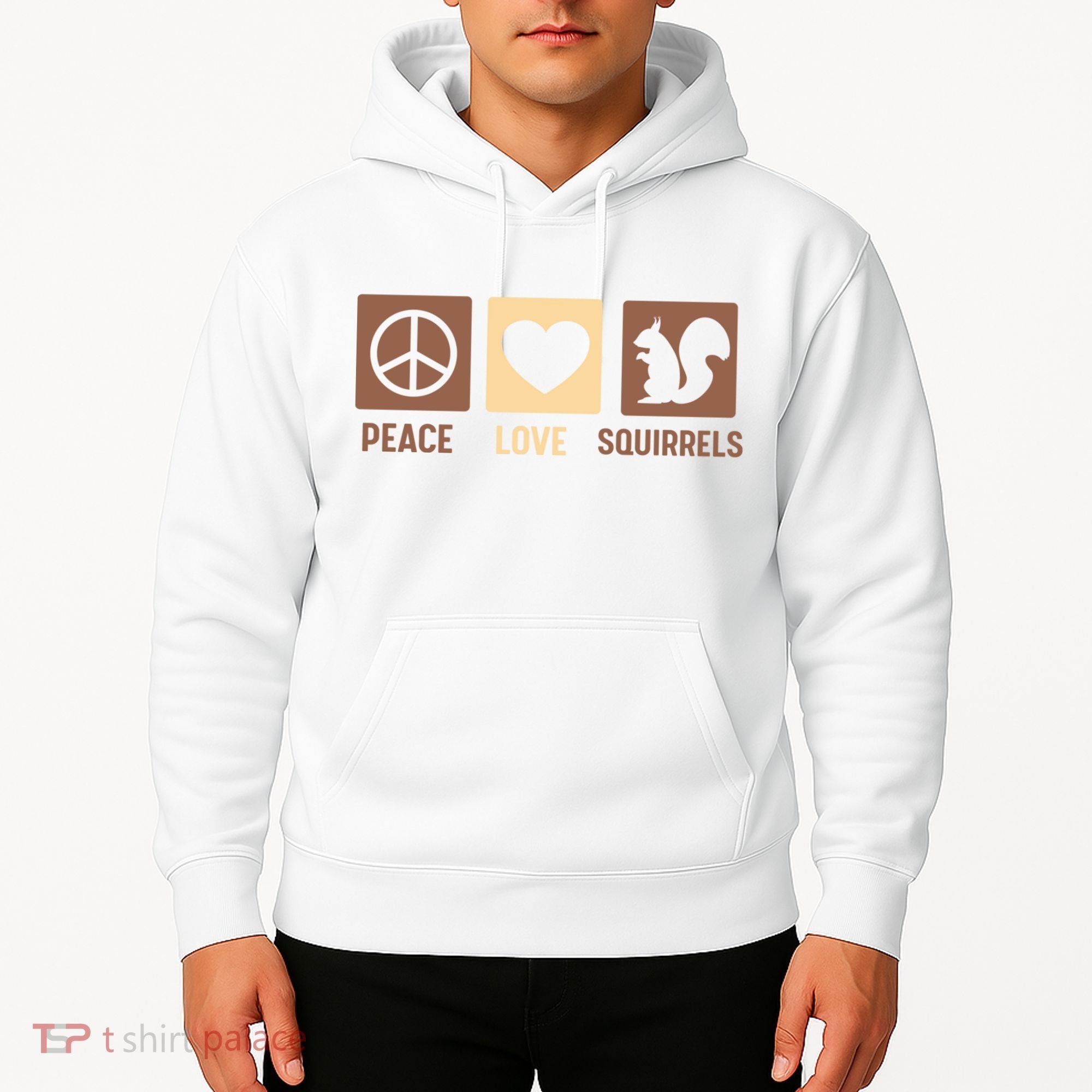 Gift For Squirrel Lovers Cute Gift Peace Love Squirrels Gift Hoodie