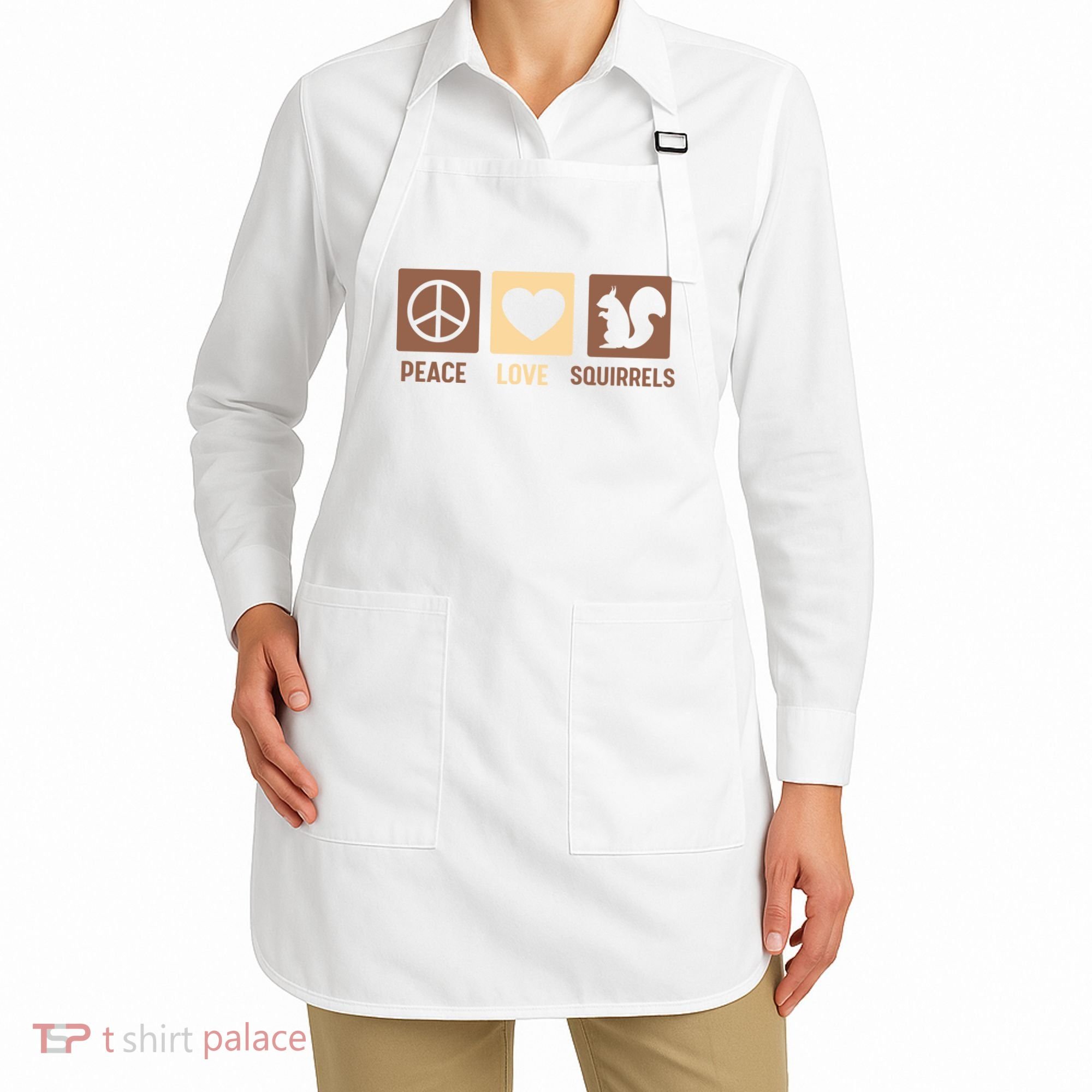 Gift For Squirrel Lovers Cute Gift Peace Love Squirrels Gift Apron