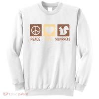 Gift For Squirrel Lovers Cute Gift Peace Love Squirrels Gift Sweatshirt thumb 0