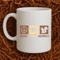 Gift For Squirrel Lovers Cute Gift Peace Love Squirrels Gift Coffee Mug thumb 2