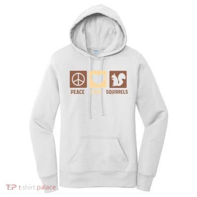 Gift For Squirrel Lovers Cute Gift Peace Love Squirrels Gift Women's Hoodie