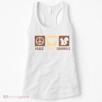 Gift For Squirrel Lovers Cute Gift Peace Love Squirrels Gift Women's Tank Top thumb 0